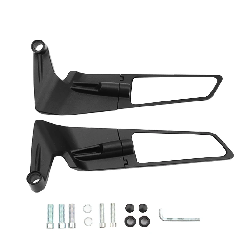 

Зеркала заднего вида для мотоциклов, регулируемые на 360° ° Вращающееся широкоугольное зеркало заднего вида, аксессуары для мотоциклов из алюминиевого сплава