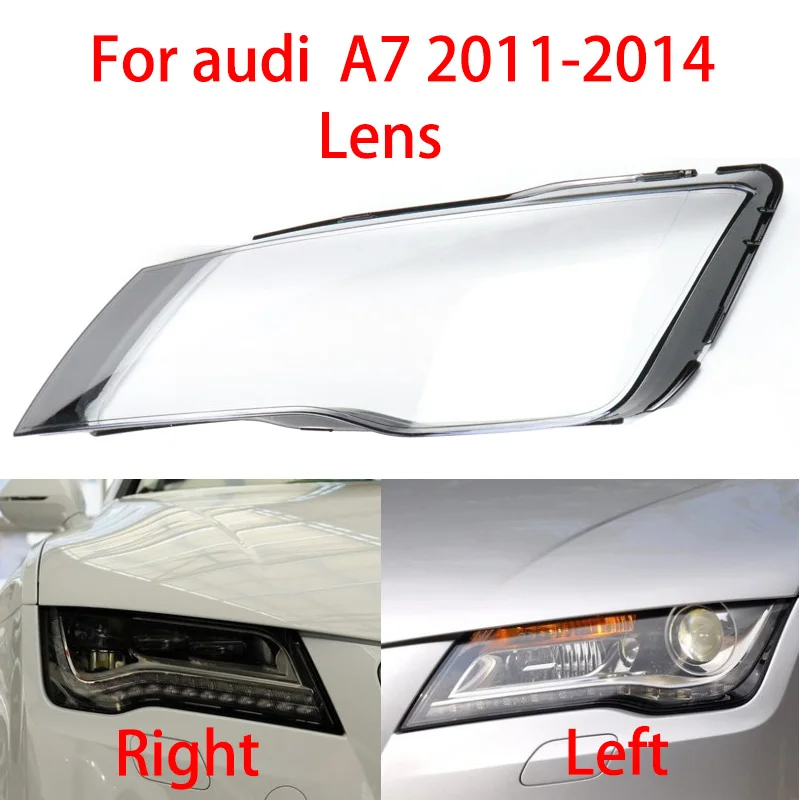 

For Audi A7 2011-2014 Headlights Lampshades Clear Headlamp Lampshade Headlamp Housing Clear Lens Lampshade Plexiglas LED Hernia