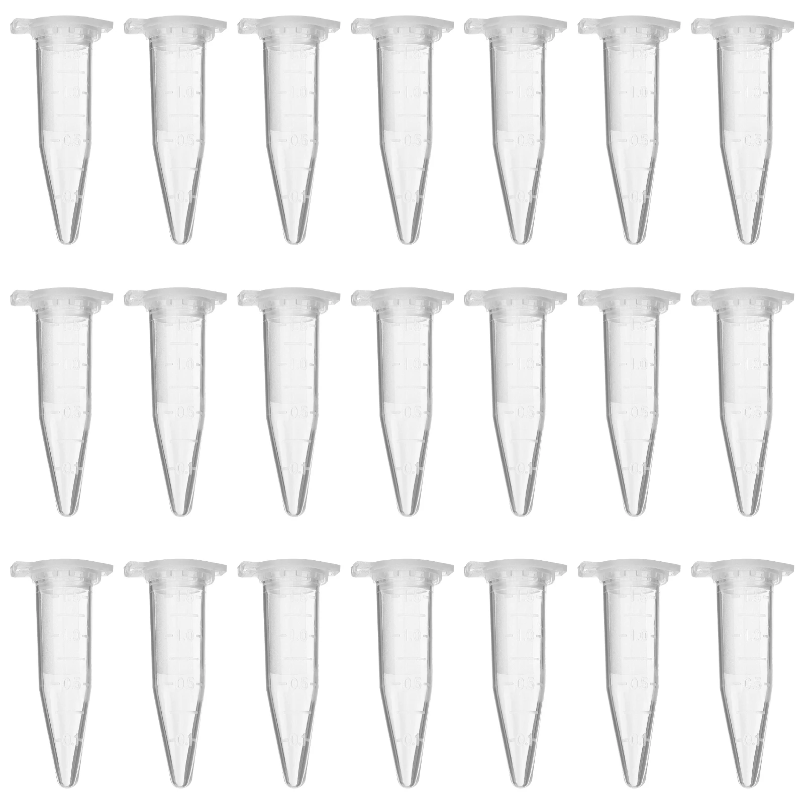 

500 Pcs Tube Plastic Laboratory Test Tubes with Lids Centrifugal Vials