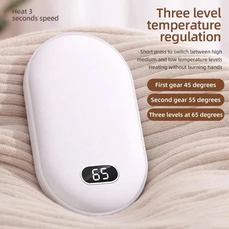 Vivo 10000mah mão mais quente power bank 2 em 1 dupla face aquecimento bateria de carregamento rápido display digital power bank para o inverno