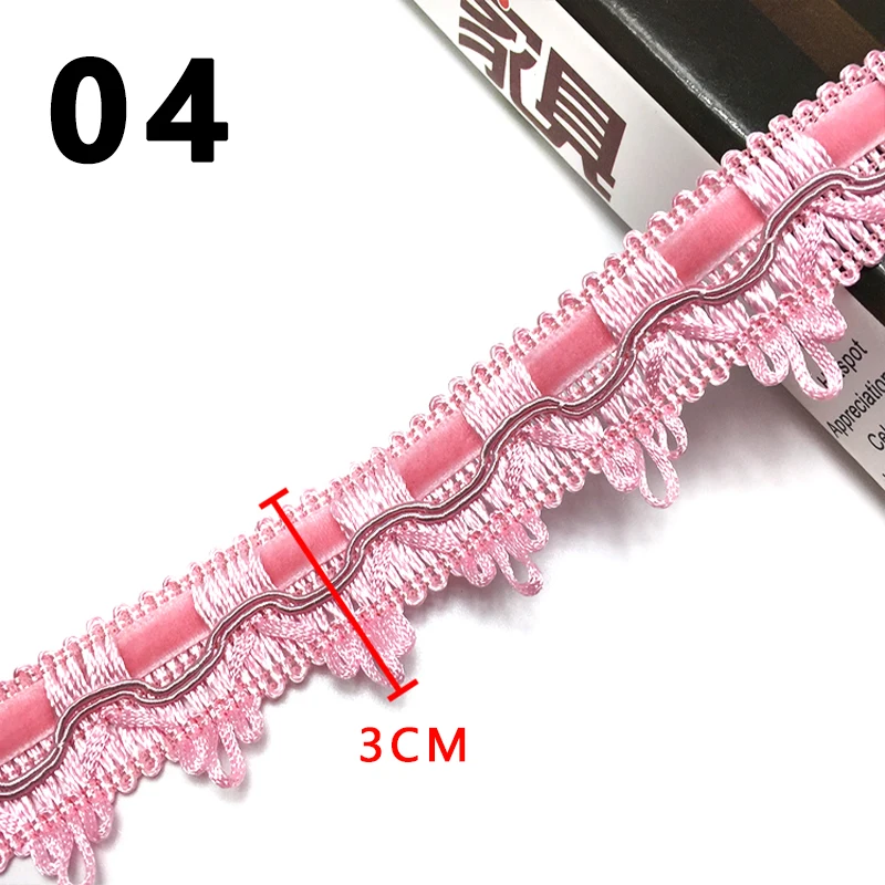 

11.5 Meter Tassel Fringe Trim 3cm Width Lace Trim Edge Ribbon For Sewing Curtain Sofa Cushion Edge Lace Upholstery DIY Crafts