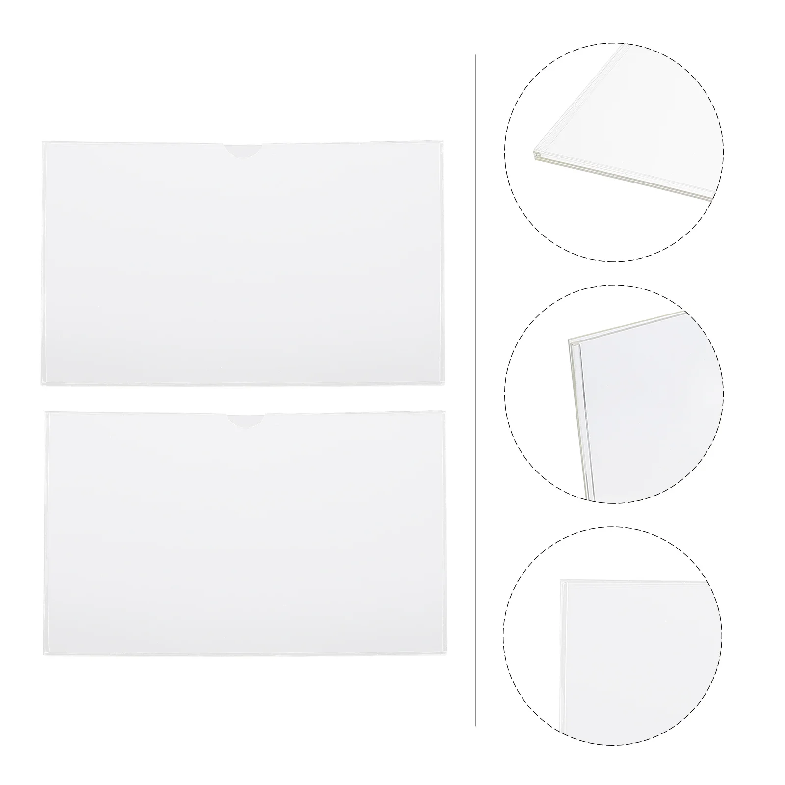 2Pcs Transparent Acryl A4 Papier Halter Display Rack für Home Schule Mall Supermarkt Acryl Rack A4 Papier Halter