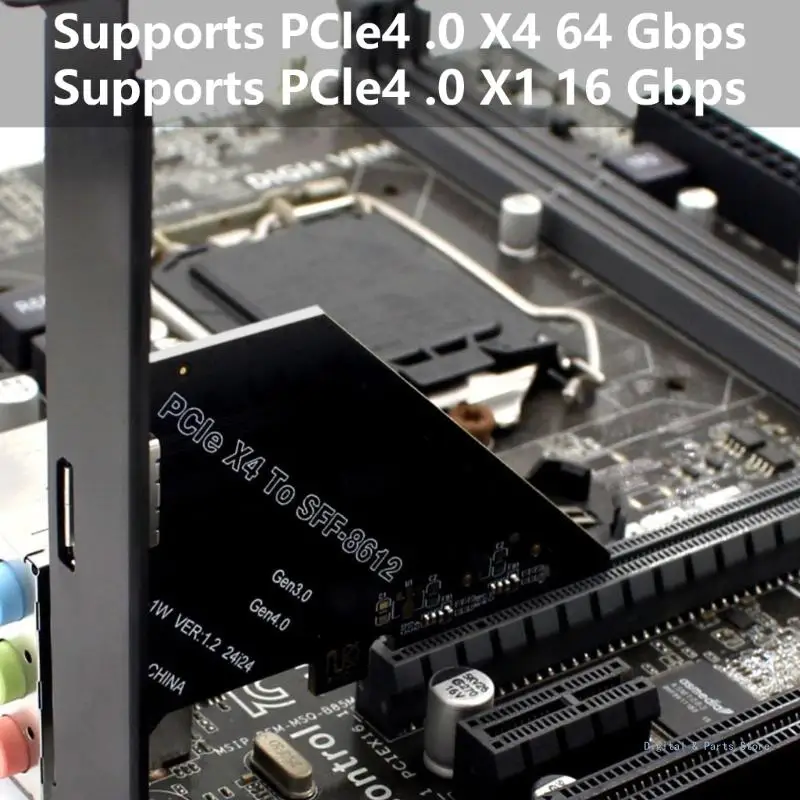 

M17F PCIe PCIExpress X1X4 to External Oculink SFF 8612 Host Adapter for SFF8639 Solid Disk Expansion with Bracket