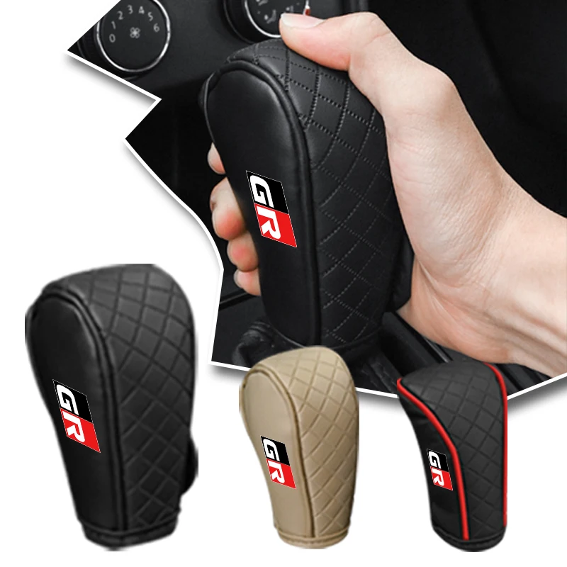 Étui de voiture en cuir pommeau de levier de vitesse poignées couverture levier de changement de vitesse décor accessoires de voiture pour Toyota couronne GR Corolla YARIS L Auris c-