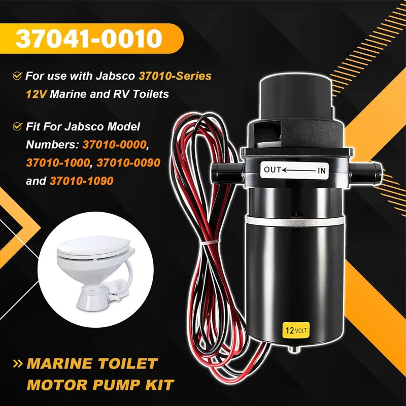 37041-0010 Marine Toilet Macerator Sub Assembly Kit, for use with Jabsco 37010-Series 12-Volt Marine and RV Toilets