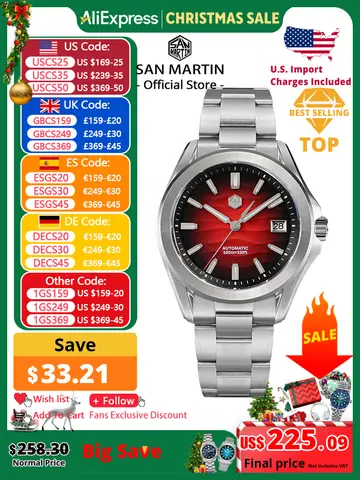 San Martin New Gada Watch 39mm Desert Texture Men Dress Watch NH35 Automatic Mechanical Sapphire Waterproof 100m Luminous SN0129