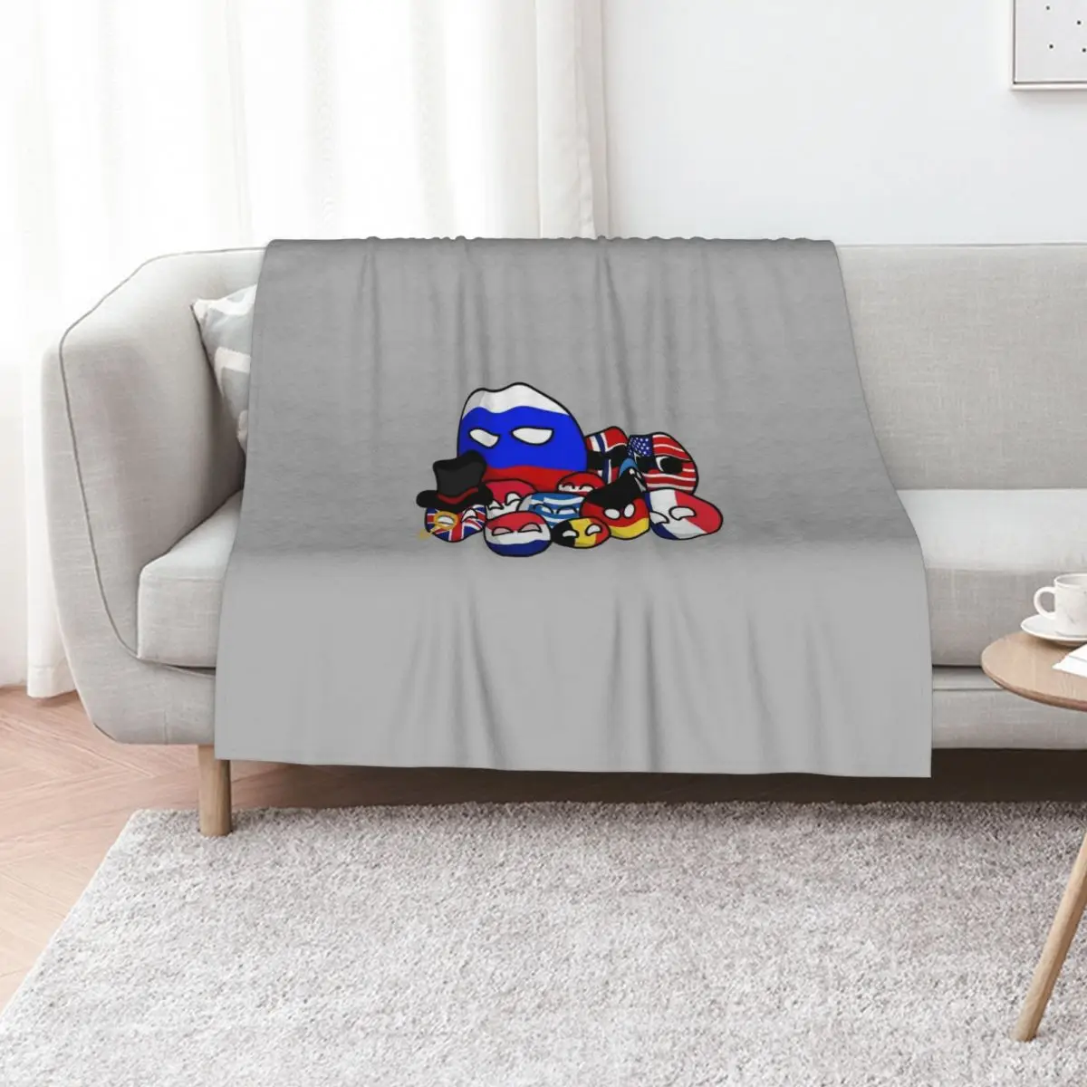 Countryballs Pullover Gifts For Fans, For Men and Women, Gift Valentine's Day Throw Blanket Decoratives sofa bed Soft Blankets