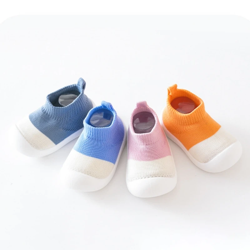 Baby Prewalker Shoes Cute Infant Sneakers Knit Montage Booties Anti-slip Children Floor Toddler Girls First Walkers Indoor shoes