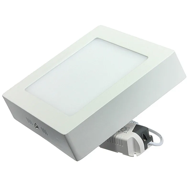 Natynkowa lampa sufitowa LED okrągły kwadratowy panel LED Downlight 9W 15W 25W oświetlenie wewnętrzne aluminium 85-265V ze sterownikiem