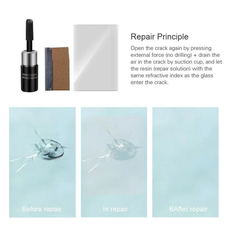 Car Windshield Windscreen Glass Repair Resin Kit Auto Vehicle Casement Fix Tools Car Windshield Cracked Repair Glue