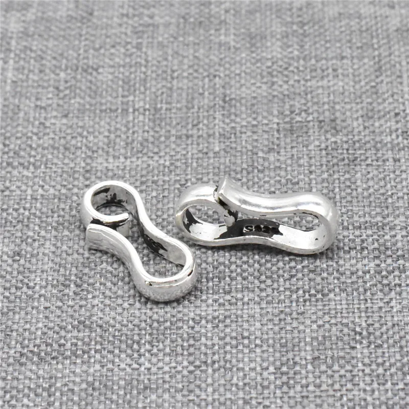 2 Pieces Oxidized Hook Clasps in 925 Sterling Silver for Bracelet and Necklace Making - view 5