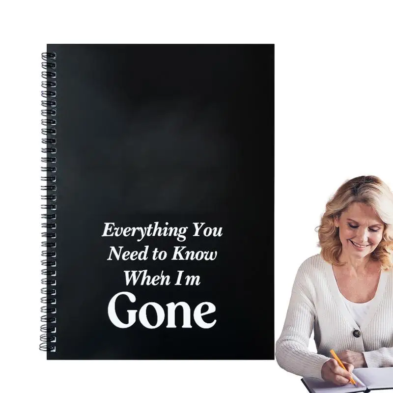 Planificador de mis deseos finales cuando llego la muerte, organizador del planificador, carpeta de preparación de documentos de cuenta final para el servicio al cliente