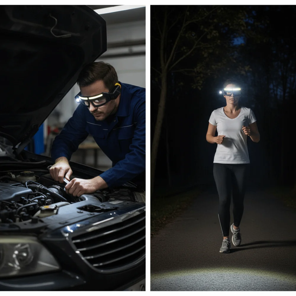 Lightweight Intelligent Sensing Headlight Waterproof Comfortable LED Headlight Glasses Adjustable