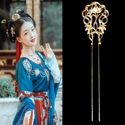 Vintage Hairpin Chinese Hair Accessories For Women Elegant Alloy Hair Stick Personalized Great Gifts Alloy Hanfu Hair Jewelry