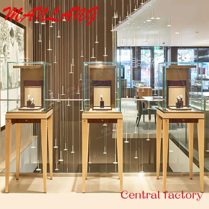 CustomJewelry shop showcase of glass jewelry display cabinet display counter design