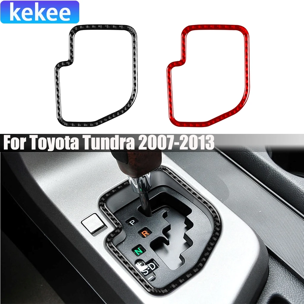 

Carbon Fiber Car Accessories Gear Shift Frame Decorative Modified Interior Trim Cover Soft Sticker For Toyota Tundra 2007-2013