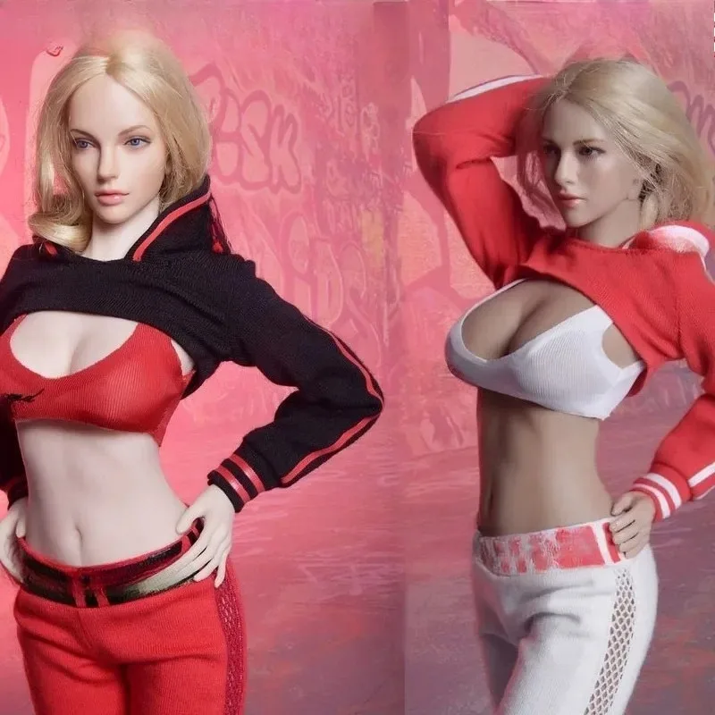 

1/6 scale Female Soldier Sports Hoodie Costume Hiphop Street Dance Suit for 12 Inch Action Figure model Doll toy