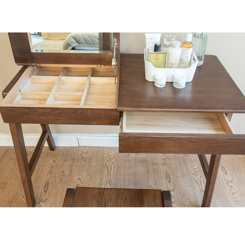 

Solid wood dressing table Oak dressing table Log furniture