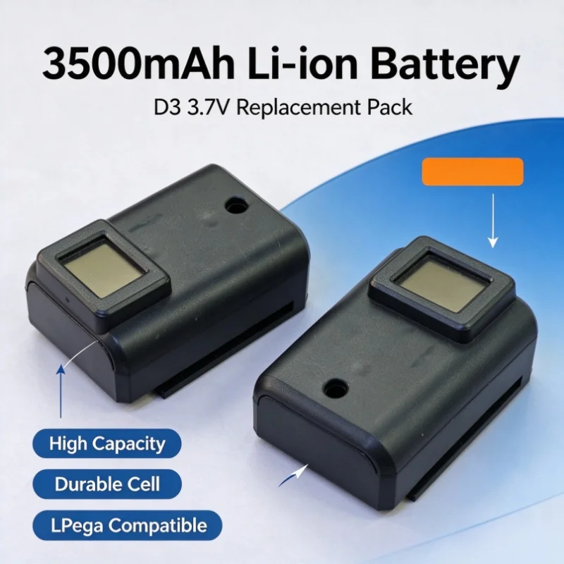 D3 Replacement Lithium Battery 3.7V 3500mAh Rechargeable Power Accessory for LPega 3D 4D 12/16 Line Laser Level