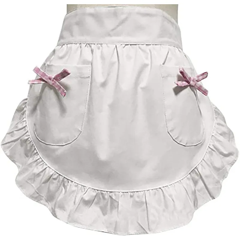 Fashionable Cute Polyester Waist Aprons are Perfect for Women's Home Kitchen Cooking Maid Waist Aprons