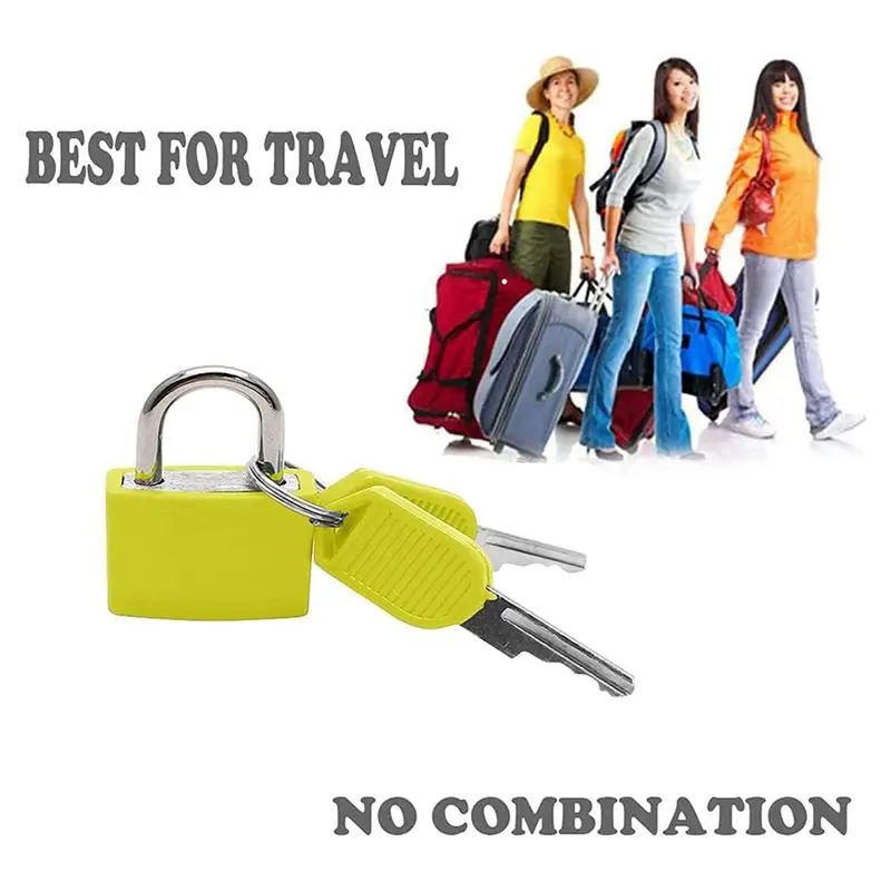 A74U 6Pcs Suitcase Locks with Keys,Small Luggage Padlocks Metal Padlocks Mini Keyed Padlock for School Gym Classroom