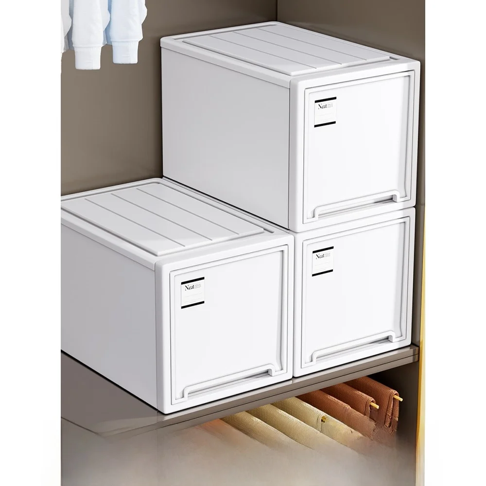 

Deep Drawer Plastic Storage Box Wardrobe Underwear Organizer Home Dormitory Use Plastic Drawer Style Storage Box Desktop Orga...