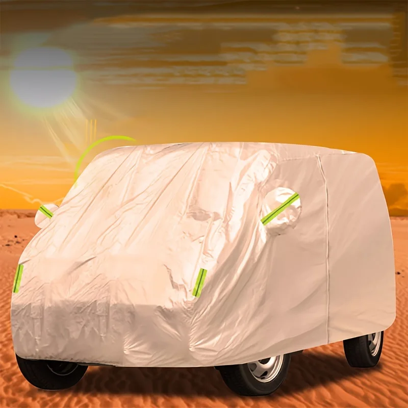 1pc Durable Polyester Full Car Cover Compatible with Volkswagen T3 T4 T5 T6 - Outdoor Vehicle Protection