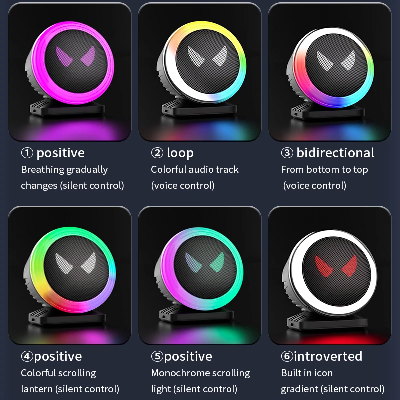 الشيطان عيون سيارة الموسيقى لاقط إيقاع مصباح معطّر الهواء RGB التحكم الصوتي قابلة للشحن مصباح لتهيئة الجو مع رائحة كولونيا #5