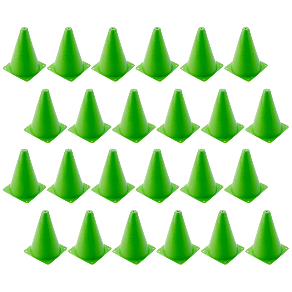 

24 pcs Football Training Roadblock Cones Sports Cones Outdoor Soccer Kids Durable Bright Steady Boundaries Aid Reusable