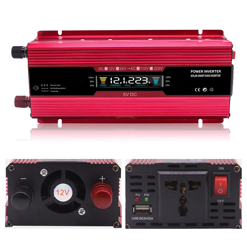 

6000W Car Inverter DC12V / DC 24V To 220V Modified Sine Wave Voltage Converter Power Inverter For Home Outdoor Travel