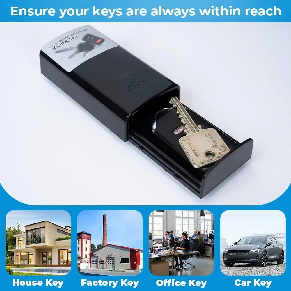 Magnetic Hidden Car Key Box Portable Anti-lost Keychain Safety Emergency Anti-rust Keychain Safe Home Secret Storage Box