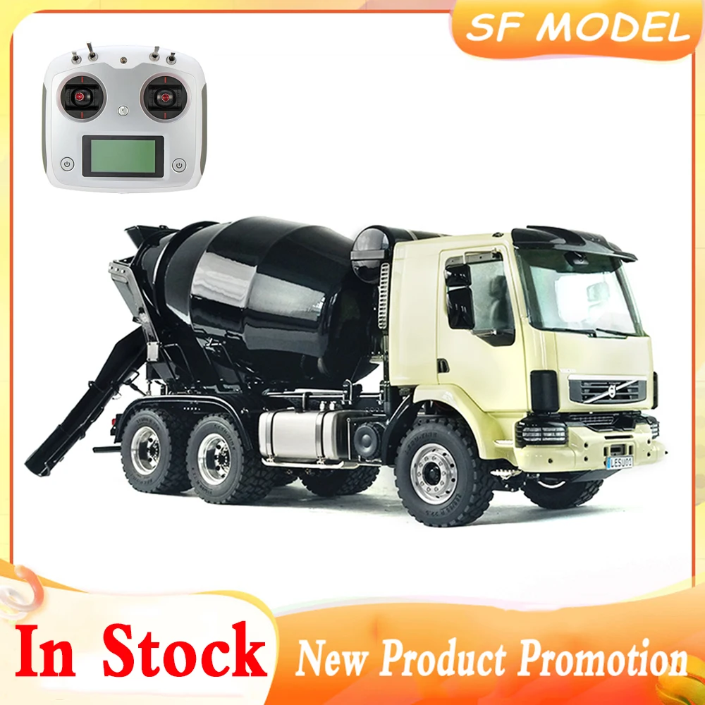 1/14 RC 6*6 Hydraulic Cement Mixer Truck RTR Metal with Light and Sound System Modified Engineering Vehicle Model Toy