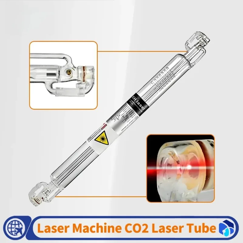 CO2 40W 50W 60W 80W 100W 130W 150W 700mm to 1830mm Length Glass 80mm Dia Long Service Life Accessories Laser Machine