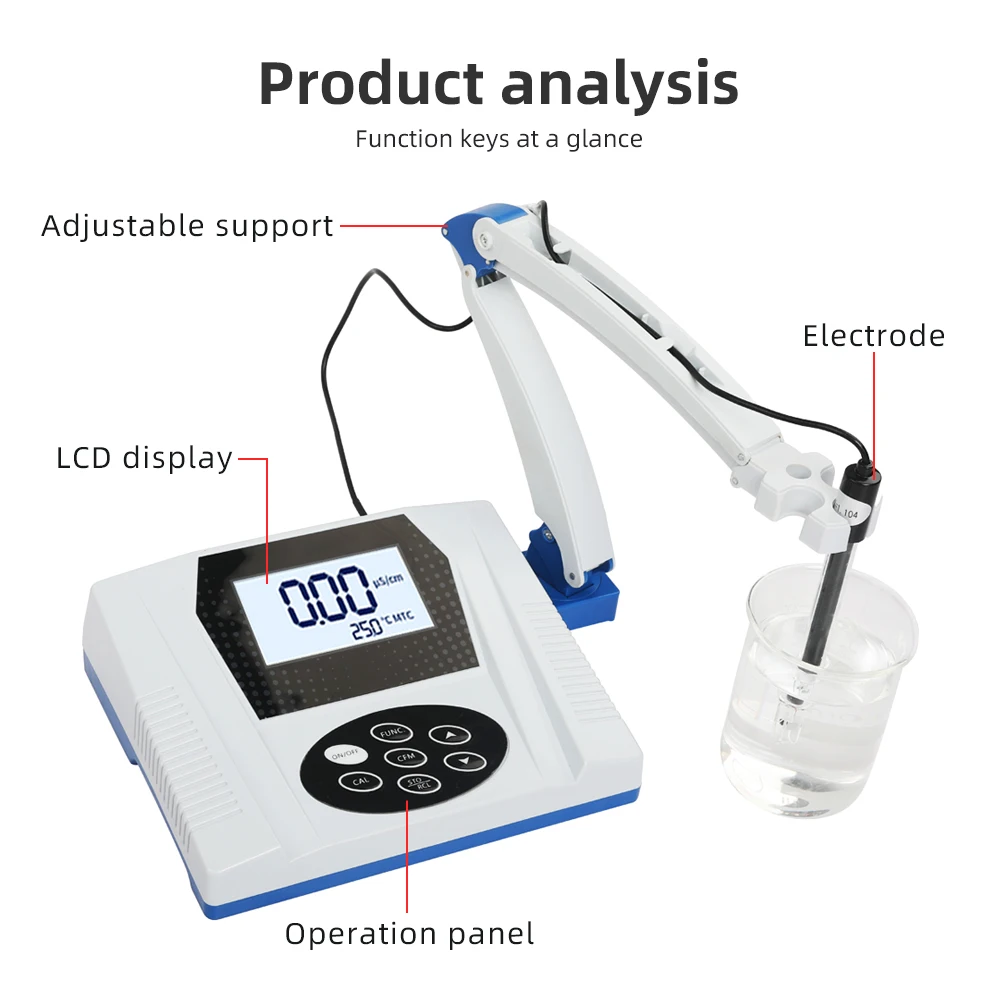 DDS-11C Desktop Water Quality Tester Analyzer Conductivity Meter Laboratory Measurement of Acidity and Alkalinity