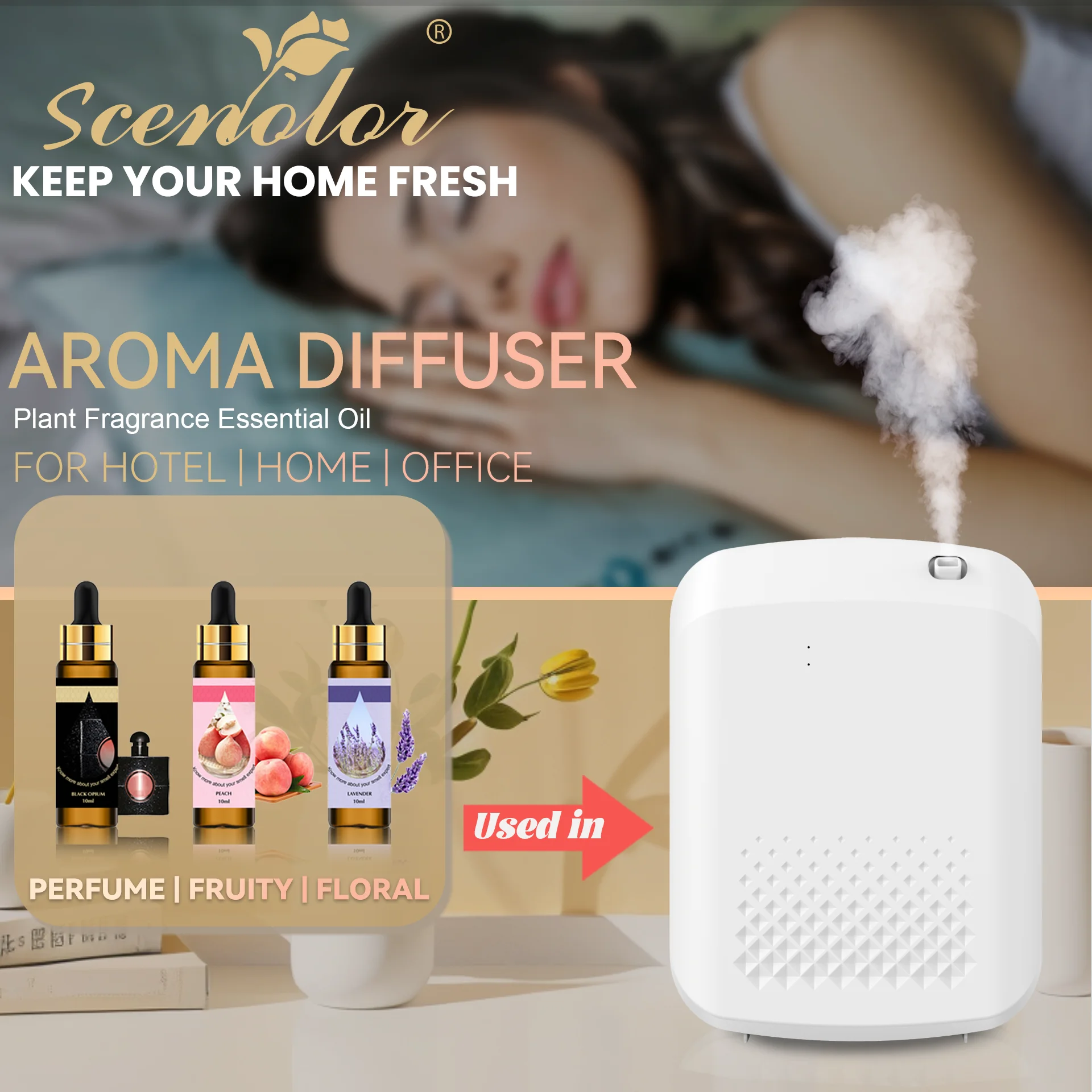 Aroma Scent Floral Essential Oil Sample Gift Perfume Fragrance Hotel Essential Oil Fruity Air Freshener for Diffuser Humidifier