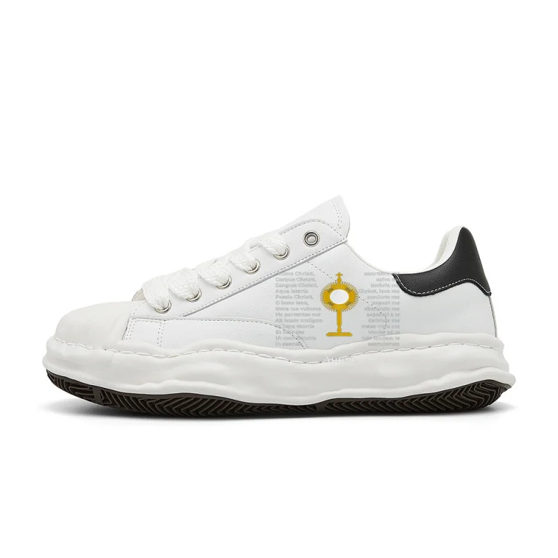 

Anima Christi Soul of Christ Sanctify Catholic LatinVintage Fashion Street Sneakers，The design is retro, stylish, comfortable, a