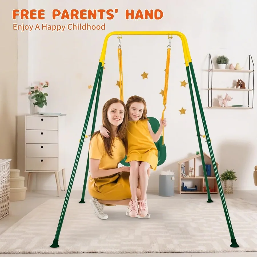 Toddler Swing Set and Baby Jumper Foldable Baby Swing Set with Metal Stand for Indoor and Outdoor Use Baby Bouncer Jumper Durab