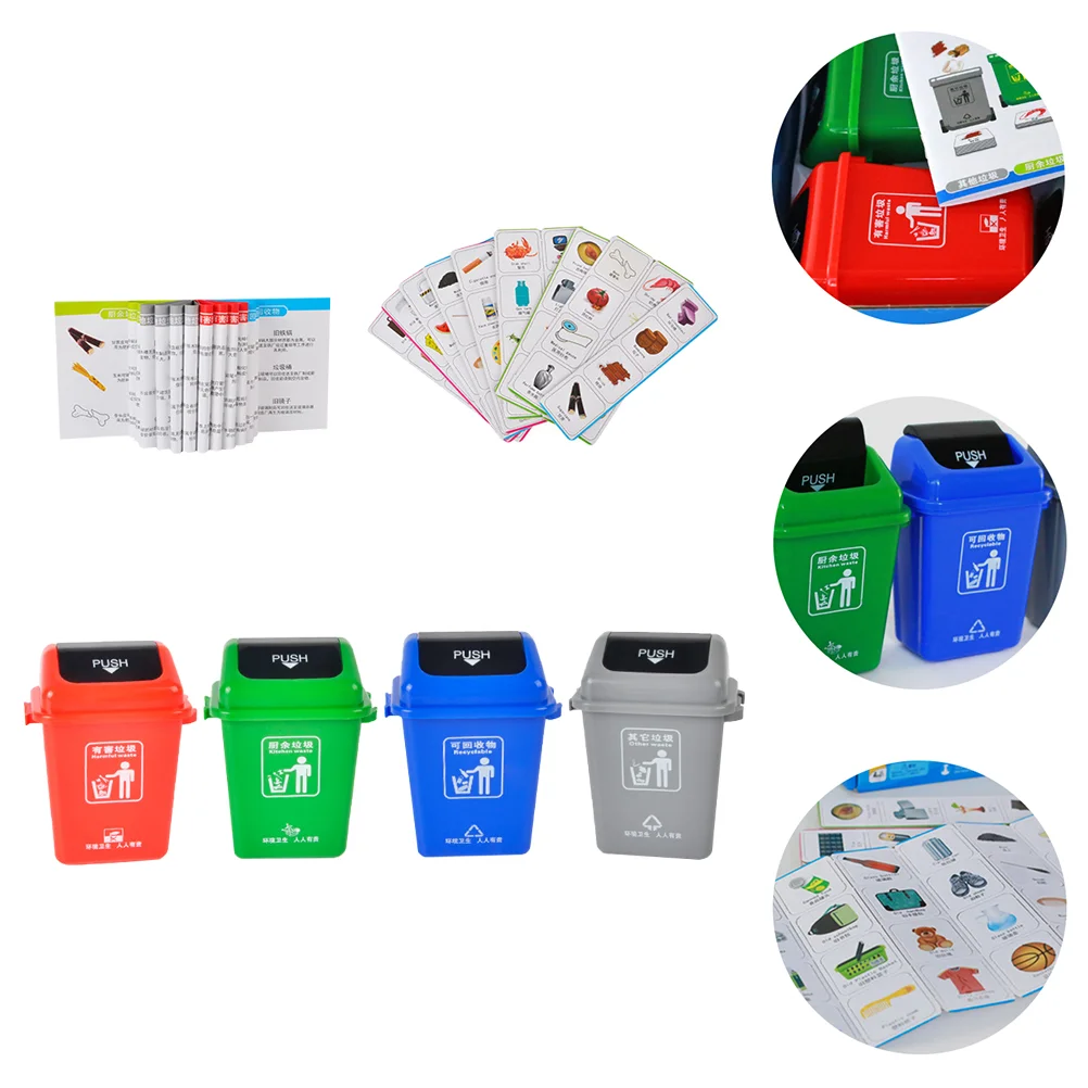 

Garbage Sorting Toys Classification Educational Toddler Can Environmental Protection Games Plastic Preschool Trash Cans