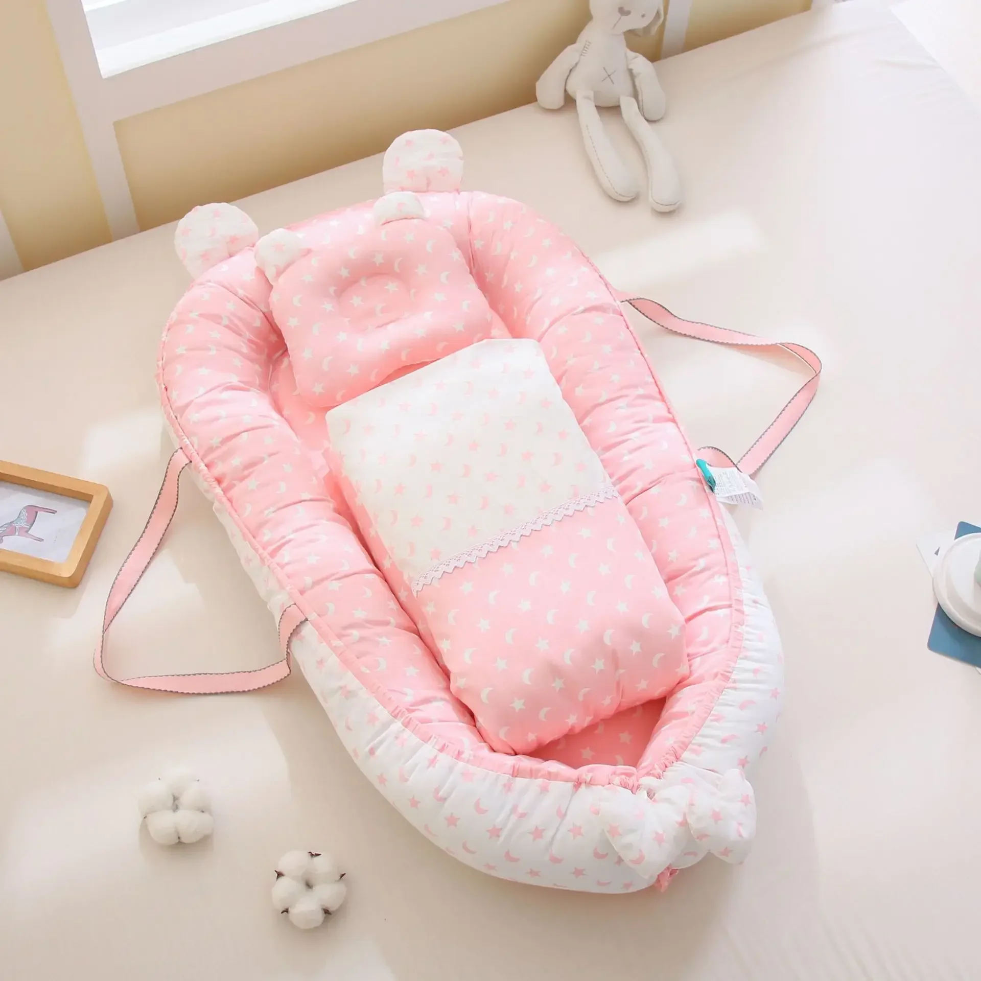 Crib Removable Newborn Nap Bed Bionic Anti-spitting Bed Portable Bed-in-bed Baby Anti-stress When Going To Bed