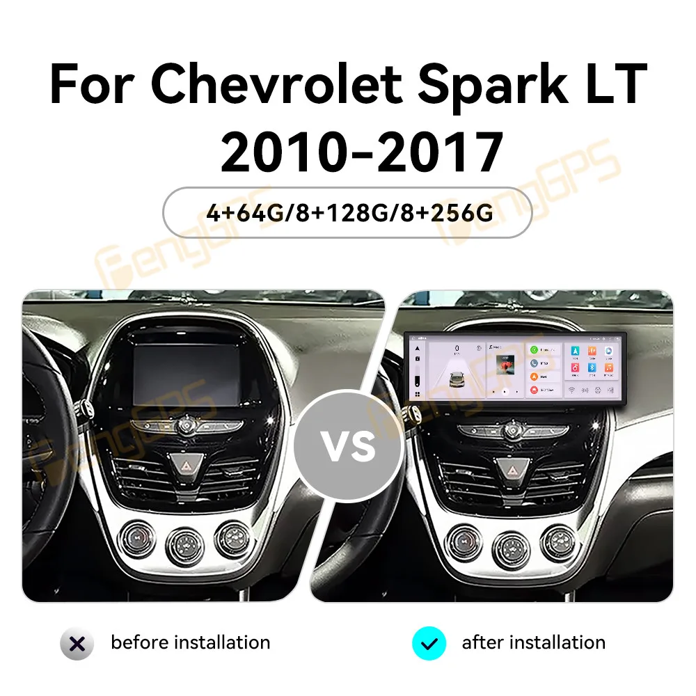 For Chevrolet Spark LT 2010-2017 Android Car Radio Multimedia Video Wireless Carplay Autoradio Stereo GPS Navigation Head Unit