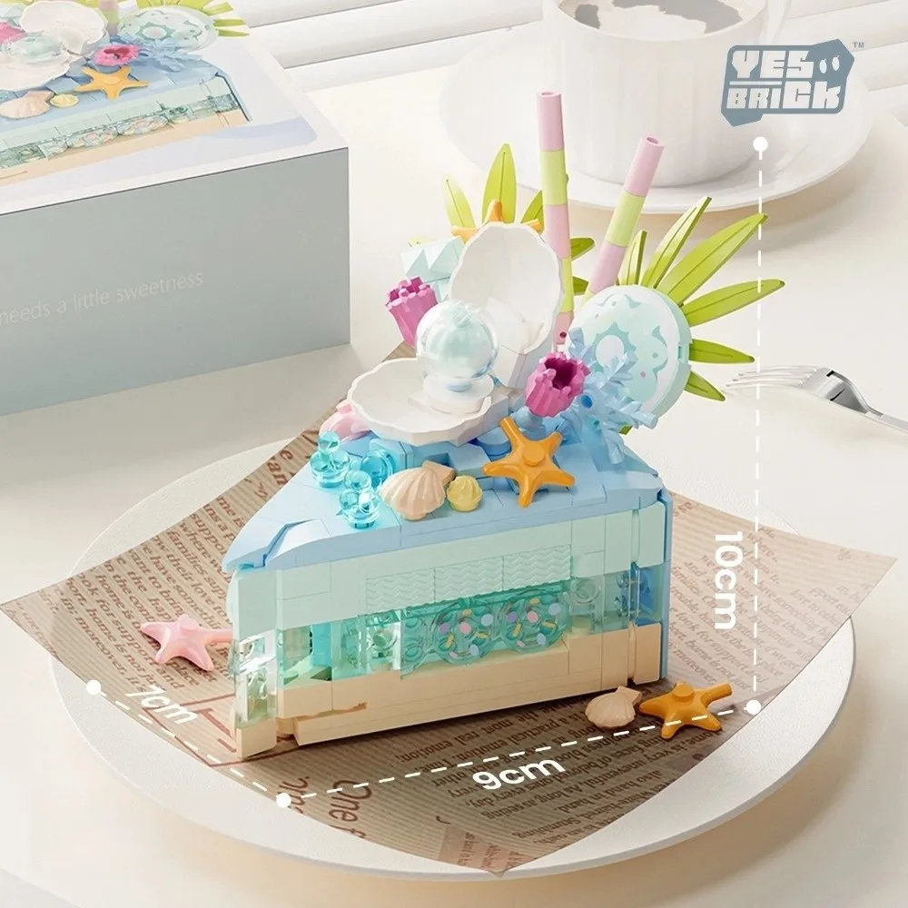 

New Dessert Pattern Building Blocks Educational Toy Plastic Building Brick Toy Sweet Cake Model Desktop Ornament Holiday Gifts