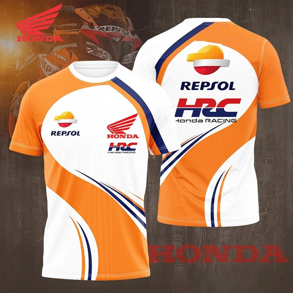

Summer Hot Selling Honda HRC Racing Team Uniform T-shirt, Daily Motorcycle Racing Cycling Breathable Sweat Wicking Top