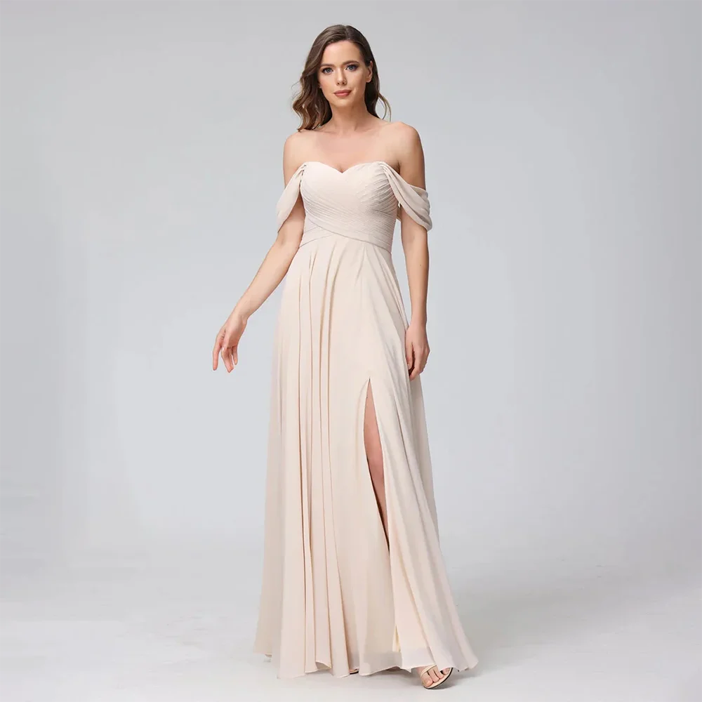 

Bridesmaid Dress Customized Sexy Sweetheart Off The Shoulder A Line Bridesmaid Gown for Wedding Women's Formal Evening Dresses