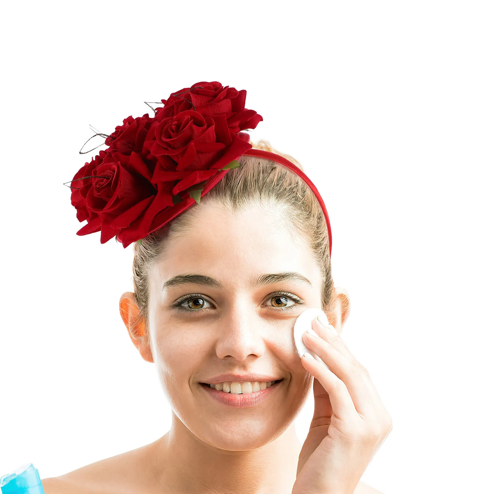 

Rose Designed Headband Party Rose Hair Decor Accessory Makeup Hair Styling Prop Party Headband Festival Headdress