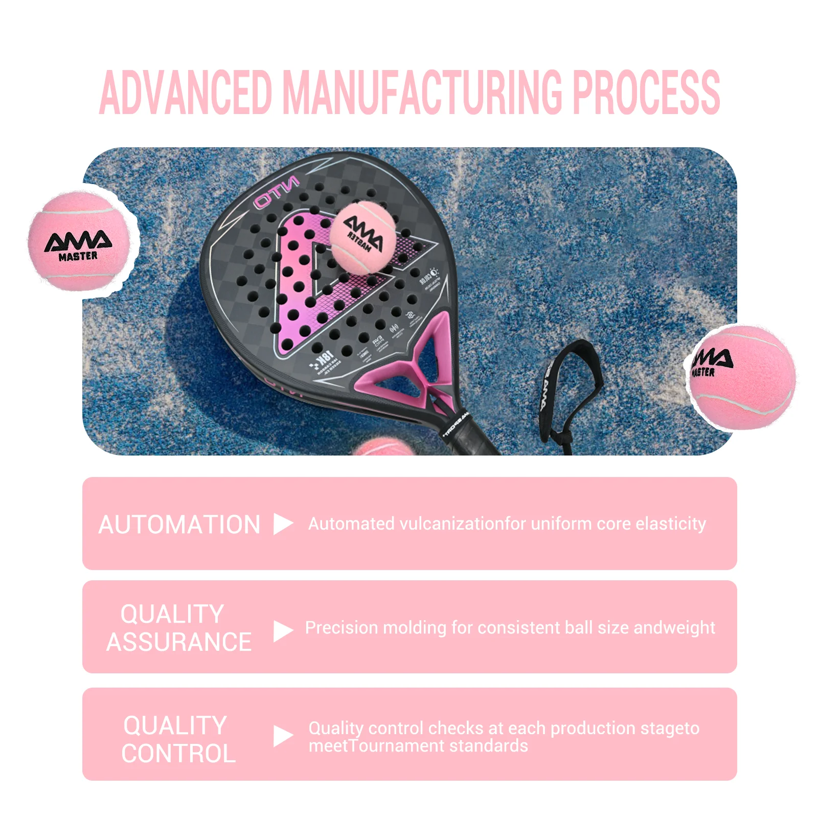 AMASPORT 2 كرات/علبة كرة تنس مجداف 20% صوف أكثر متانة كرة تنس للتدريب 2 ألوان متاحة لعب تنس مجداف خارجي