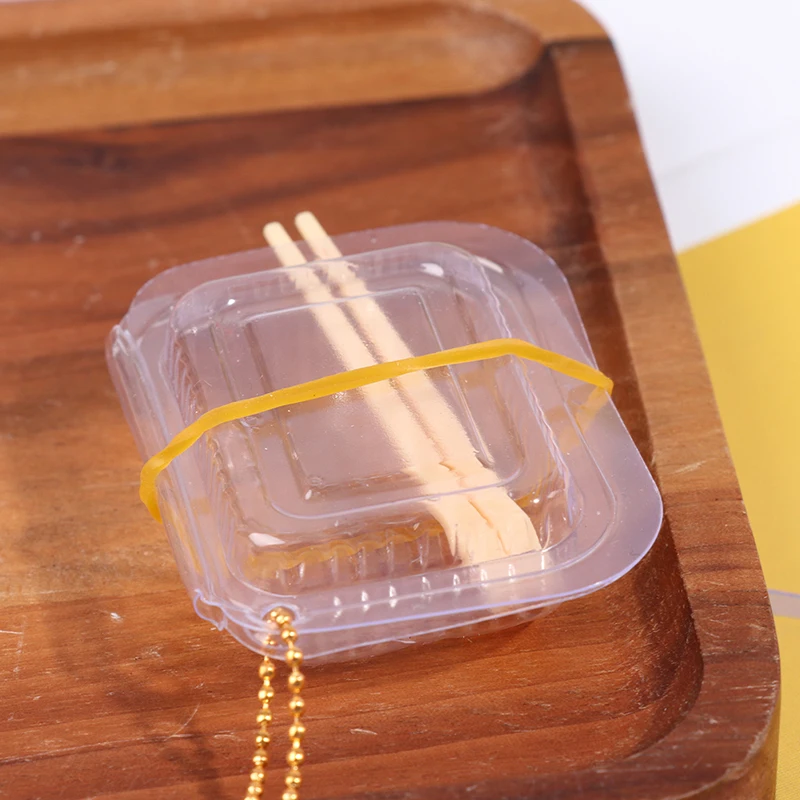 2 Set 1:12 Dollhouse Disposable fast food box and chopsticks For Doll House Decors Doll House Miniatures 1:12 Accessories