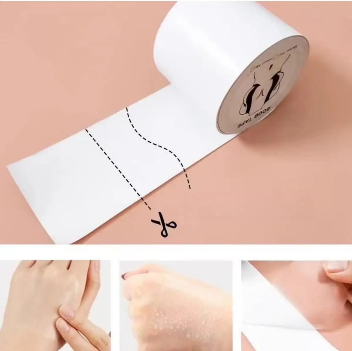 Pita pembesar payudara transparan dan sepasang bunga silikon 6,5cm, tanpa penutup puting, fashion, medis, olahraga, BOOP body