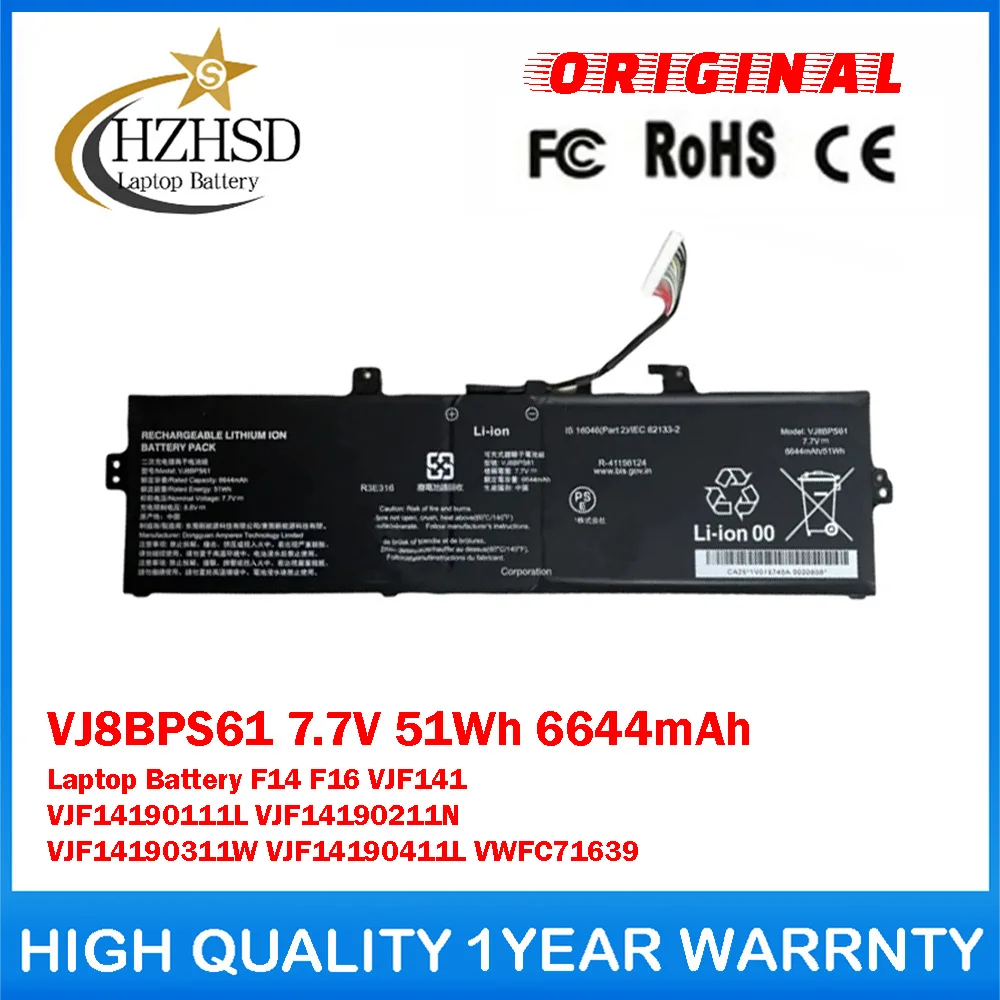 

VJ8BPS61 7.7V 51Wh Genuine Original Laptop Battery For Sony F14 F16 VJF141 VJF14190111L VJF14190211N VJF14190311W VJF14190411L