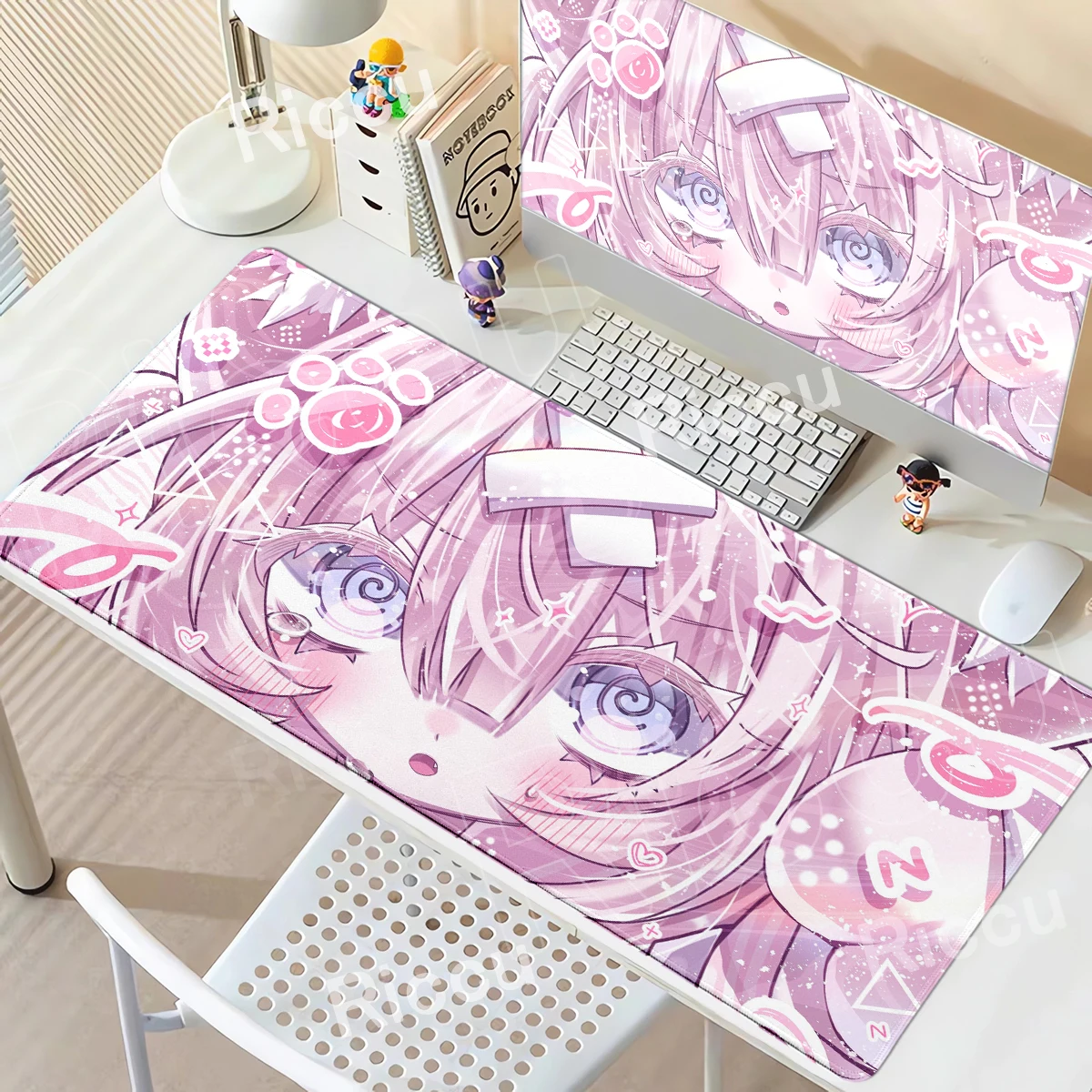 

Розовый коврик для мыши с аниме-девушкой, геймерский коврик для клавиатуры, коврик для киберспорта, XXL, для офиса, ноутбука, настольный коврик, аксессуары для стола, большой игровой расширенный коврик