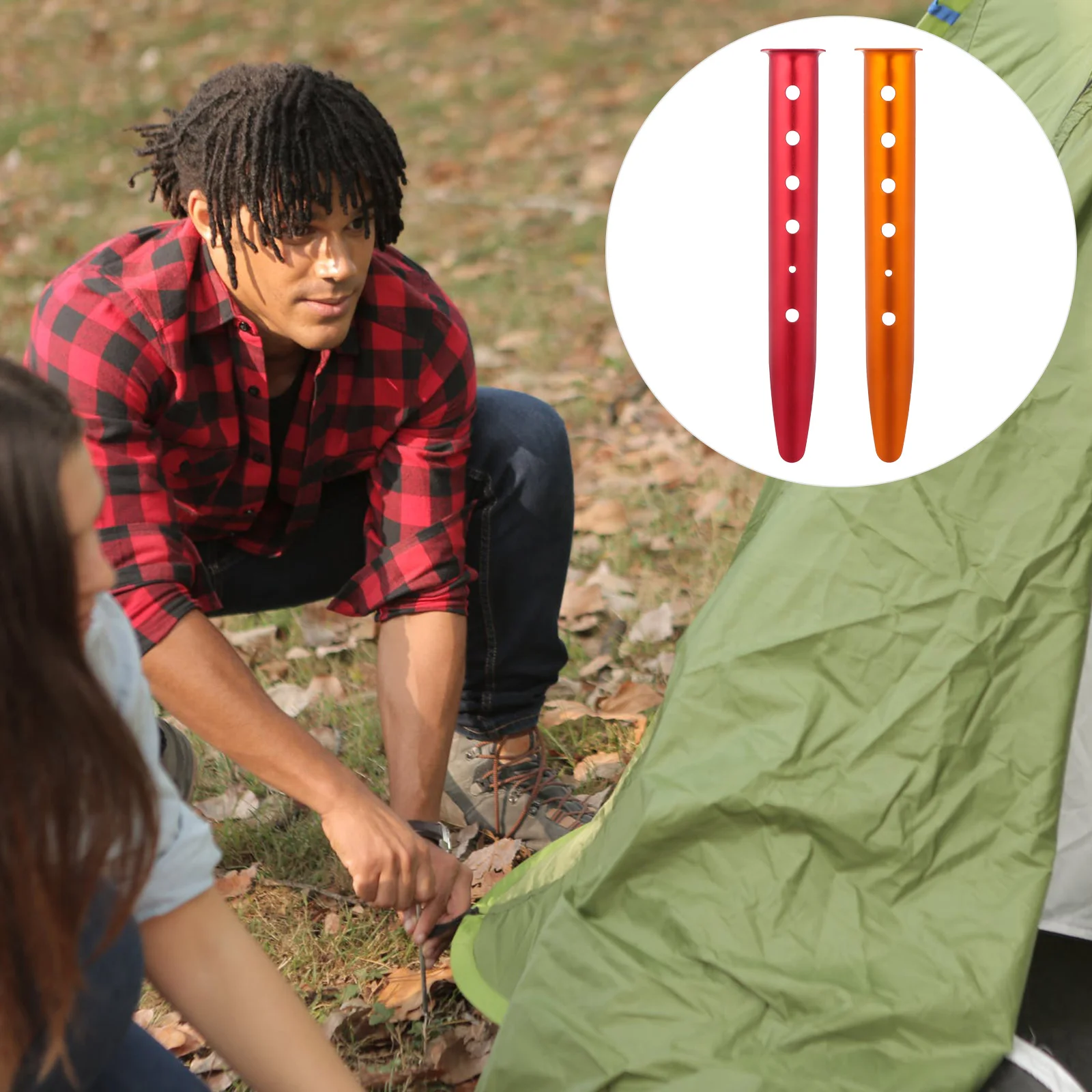 

4 Pcs Camping Tent Pegs Seaside Beach Outdoor for Aluminum Alloy Ground Nail Stakes Accessories